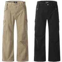Clothing Vintage Wide Leg Jeans – Washed Denim Pants 