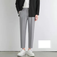 Clothing Summer Thin Suit Pants Autumn Straight All Match Casual Drape Slim Korean Version Nine Point Small Suit Pants