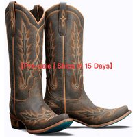 【Pre sale Ships 15 Days】Vintage Pointy Boots Chunky Heels