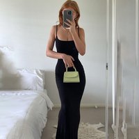Women’s Clothing Suspender Dress High End Pure Desire Style Hip Skirt Sexy Slim Milk Silk Long Fishtail Skirt