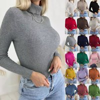 Clothing independent station turtleneck sweater pullover knitted top T shirt