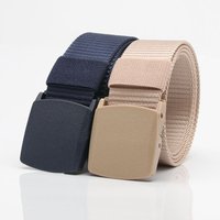 Canvas belt belt metal free automatic buckle casual outdoor student military training belt