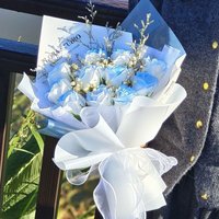 Festival Gifts Christmas Valentines Day Gift Finished Crushed Ice Rose Bouquet Girlfriend Simulation Soap Flower Immortal Dried Bouquet Gift