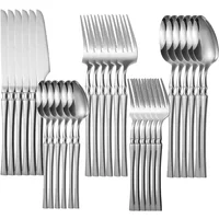 30 Piece Flatware Set Dishwasher Safe Stainless Steel