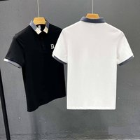 Men's Clothing Men's Summer Short Sleeve T-Shirt Embroidered Collar Business Casual Trendy Clothing Top For Men