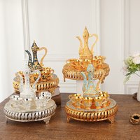 Home Furniture light luxury pattern wine set home desktop wine pot ornaments decoration white wine packaging wine glass wine pot gift