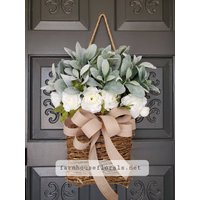 2022 Cross-border Wild Flower Rabbit Ear Grass Flower Basket Home Decoration Props Festival Scene Decoration Door Hanging