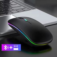 Rechargeable Silent Wireless Mouse – Bluetooth & 2.4G Dual-Mode, 1600DPI, Ergonomic Design For Laptop/PC