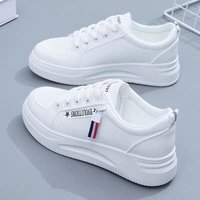 Versatile Casual Sneaker, Inner Height, White Shoes, Women's Shoes, 2023 New Spring And Summer Women's Single Shoes Trend
