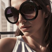 Retro Style Large Round Frame Women's Sunglasses Trendy Classic For Street Photography And Stylish Look
