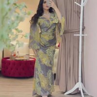 Clothing Sexy Chiffon Printed Swing Ball Evening Dress