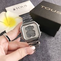 Square LED Luminous Digital Electronic Watch Logo Clock Women's Watch Stainless Steel Watch Female