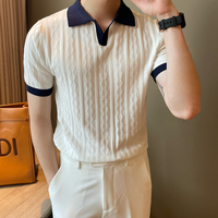 Clothing Summer Lapel Slim Fit Ins High End Casual Soft Glutinous Top