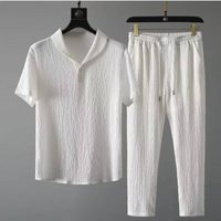 Clothing Collar Leisure Sports Suit Premium Casual Sportswear 2 Piece Set Stylish & Versatile Business & Leisure 