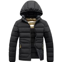 Hot style gold high end down cotton jacket trendy brand cotton coat hooded cold proof clothing thickened warm cotton jacket wholesale
