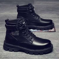 Martin Boots Spring 2024 High top British Style Workwear Motorcycle Leather Boots Spring Autumn Casual Leather Shoes