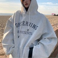 Clothing Plush Thick Hooded Sweatshirt Loose Long Sleeved Bottoming Shirt Large Jacket Tops