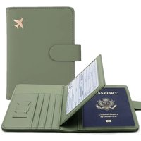 PU Leather Man Travel Passport Credit Card Holder Wallet Protector Cover Case