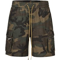Clothing High Street Accordion Pocket Pocket Washed Camouflage Work Shorts Beach Pants