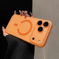 Matte Hard PC Slim Case Iphone 16 17 Pro Max Air 15 Plus 14 13 12 11 Magnetic Camera Protector Frosted Cover