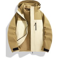 Outdoor God Men 3-in-1 Detachable Heavy Rain Waterproof Hiking Jacket Climbing Travel Tibet Coat Women