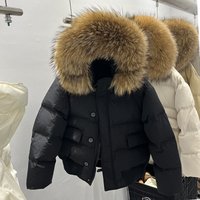 Korean Style Winter Large Fur Collar Down Cotton Jacket Thick Warm Cotton Coat Short Casual Cotton Jacket