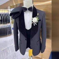 Clothing Suit Boutique Cross Border Foreign Trade Hot Diamond Wedding Casual Host Suit 3 Piece Suit 3piss