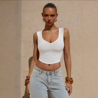Women's Clothing Summer New Hot Selling Women's Camisole Vest Casual Fashion Beautiful Back Slim Solid Color Versatile Tops