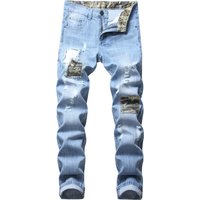 Clothing straight jeans hole repair wish patch patch trousers