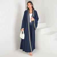 Spring And Summer Beautiful Loose Border Cardigan Abaya