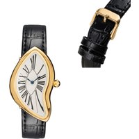 Vintage Crash Retro Twist Genuine Leather Watch - High-End Fashion Niche Design Men's Watch