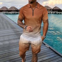 Clothing Summer Short sleeved Shorts Two piece Sports Casual Suit