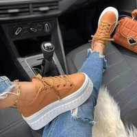 2025 Summer Large Round Head Casual Thick Bottom Adhesive Shoes Single Shoes