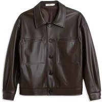 Men's Clothing retro lapel short pu leather casual jacket men's niche net celebrity loose leather jacket