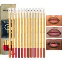 12 mixed color lip liner set matte matte lip pencil nude waterproof long lasting wooden lipstick pen