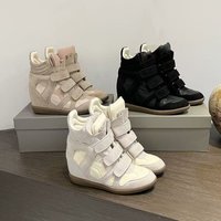 S High Top Casual Thick Bottom Heightening Magic Tape Sports Shoes Spring Season Comfortable Rubber Sole