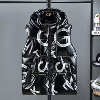 Clothing Down Cotton Vest Autumn Winter Vest Thickened Warm Vest Trend Glossy Couple Vest