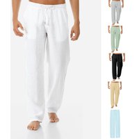 Clothing Simple Fashionable Solid Casual Cotton Linen Trousers