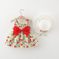 1695 Children's Clothing Wholesale Summer New Products Girls Sleeveless Dress Chest Big Bow Princess Dress Consignment