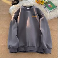 Men's Clothing Sweatshirt men's 2024 new spring and autumn style round neck hoodless design niche pullover casual loose versatile top