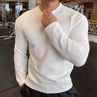  Muscle Fit Gym T Shirt Breathable Long Sleeve Workout Top Training & Casual Wear 