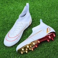 Assassins High Top Football Anti slip Wear Resistant TF Shattered Nails C Ronaldo CR7 Messi