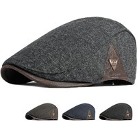 Forward Hat Autumn Winter Fleece Lined Warm Beret Casual Fashion Baseball British Newsboy Cap