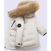 Medium Large Thickened Medium Long Down Cotton Large Fur Collar Cotton Coat