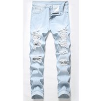 Ripped Jeans Male Knee Ripped Pants Jeans