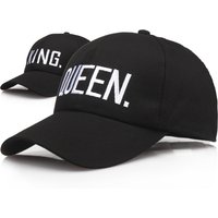 Baseball Caps popular spring summer fashion couple king queen letter embroidered baseball cap pure cotton peaked cap