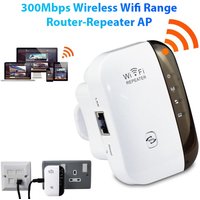 Xinweiqing US/EU/UK Plug 300Mbps WiFi Repeater Wireless Signal Extender Booster Amplifier