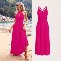 Beach High end Niche Long Dress Often Worn French Backless Sexy Big Swing Dress