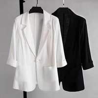 Clothing Spring Summer British Style Casual Fashion Cotton Linen Small Suit Large Jacket