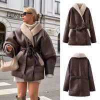Trendy Fur Trench Coat – Street Style Jacket Winter Fashion Outerwear